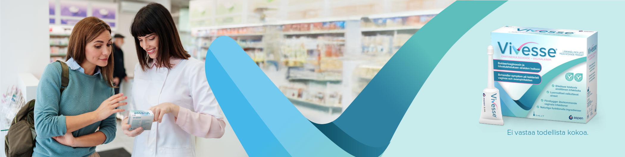 Vivessen käyttö ja annostelu.