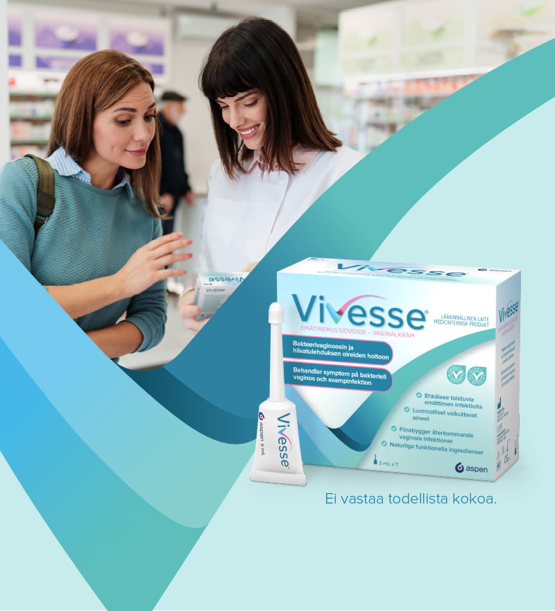 Vivessen käyttö ja annostelu.